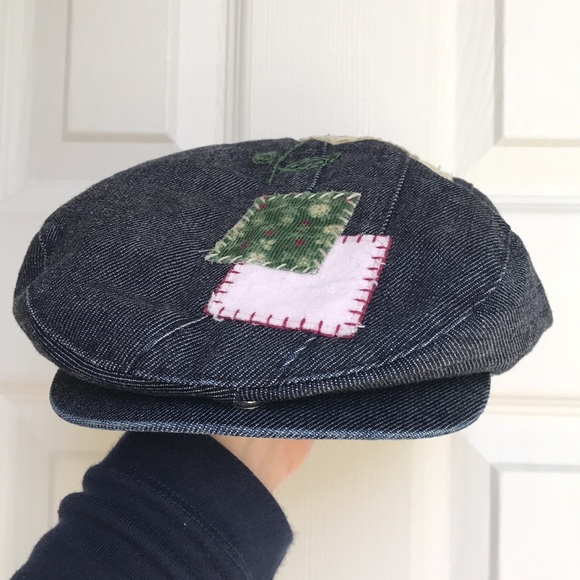 Toddler Girls Embellished Pageboy Denim Hat. - Picture 8 of 11